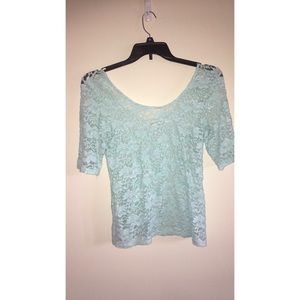 Mint sheer top